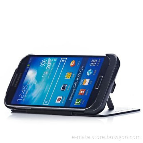 High-end Rubber Painted Power Case for Samsung Galaxy S4, with Leather Cover and KickstandNew
